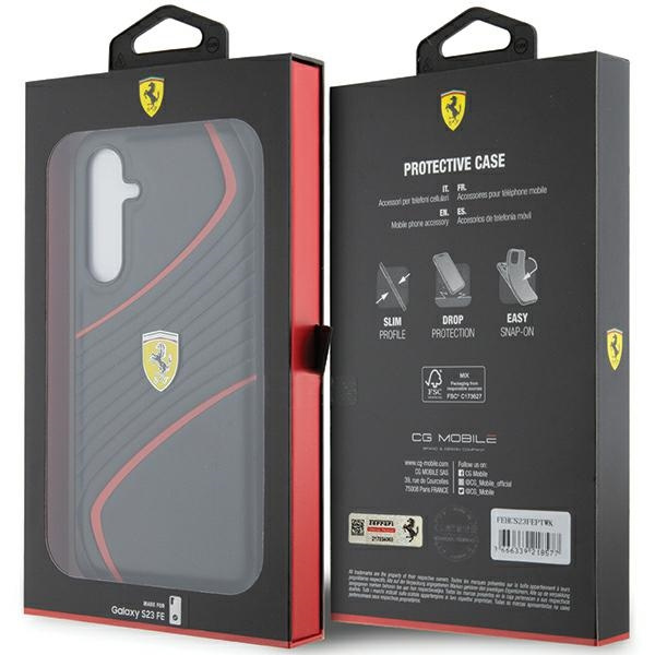 Ferrari FEHCS23FEPTWK Samsung Galaxy S23 FE S711 czarny/black hardcase Twist Metal Logo