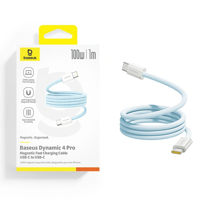 Kabel Baseus Dynamic 4 Pro 100W USB-C - USB-C 1m - niebieski