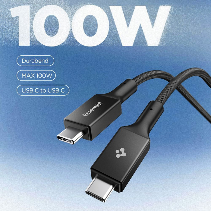 KABEL USB-C SPIGEN EB10010CC ESSENTIAL 100W 100CM CZARNY