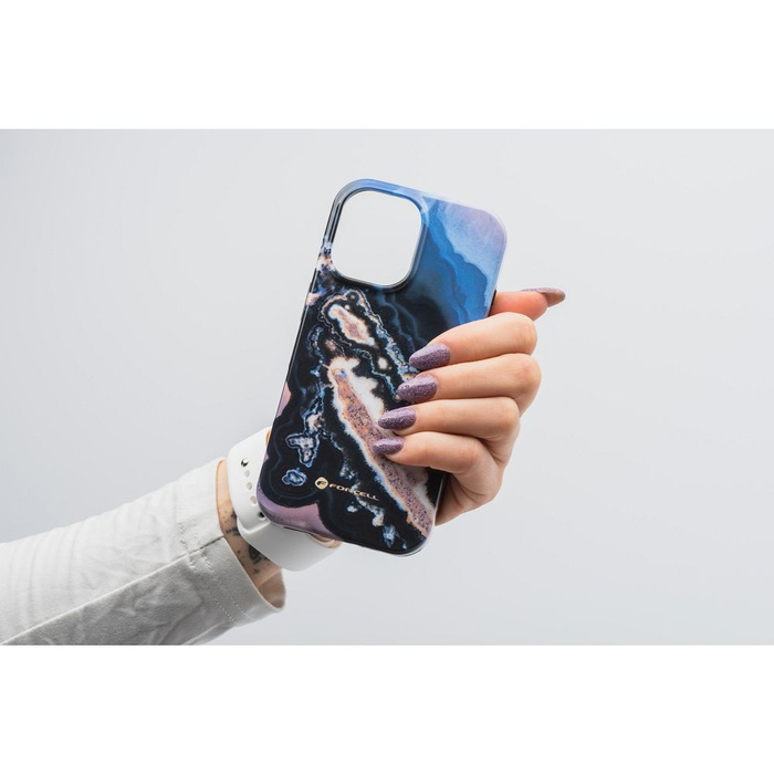 Etui na iPhone 15 Forcell F-Protect Mirage zgodny z MagSafe Military Drop-Test gold island