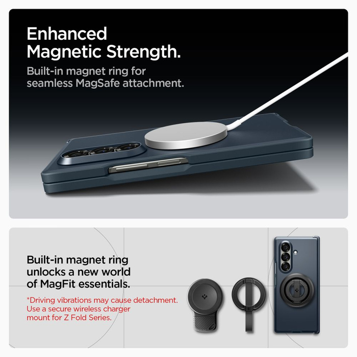ETUI SPIGEN SAMSUNG GALAXY Z FOLD 7 TOUGH ARMOR PRO MAG MAGSAFE METAL SLATE