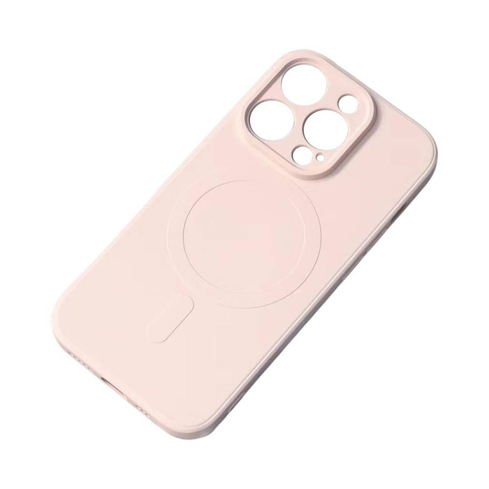 Etui Silikonowe etui kompatybilne z MagSafe do iPhone 15 Pro Silicone Case - różowe Case
