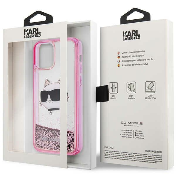 Etui Karl Lagerfeld KLHCP12MLNCHCP iPhone 12/ 12 Pro 6,1" różowy/pink hardcase Glitter Choupette Head Case