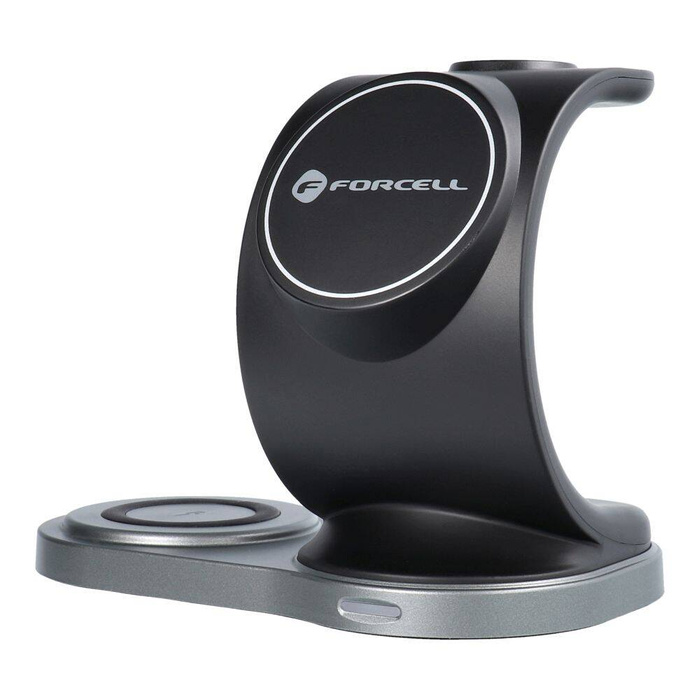 FORCELL F-ENERGY Sail Mag ładowarka indukcyjna 3w1 kompatybilna z MagSafe Qi 15W czarna