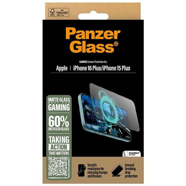 PanzerGlass Gaming Screen Protector iPhone 16 Plus 6.7" Ultra-Wide Fit 2859