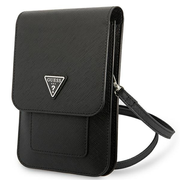 Torebka GUESS Saffiano Triangle Czarny