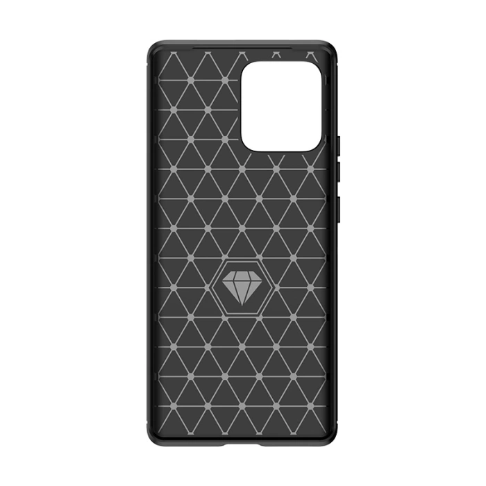 Etui silikonowe Carbon Case do Motorola Edge 40 Pro - czarne