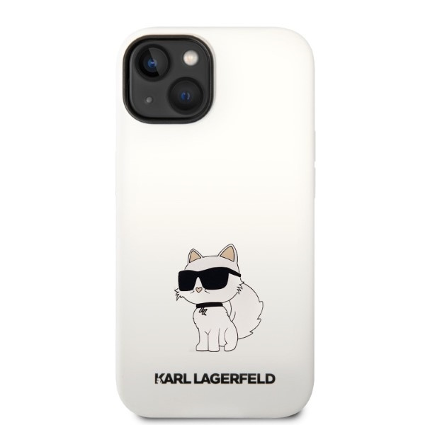 Etui KARL LAGERFELD Apple iPhone 14 Silicone Choupette Biały Hardcase