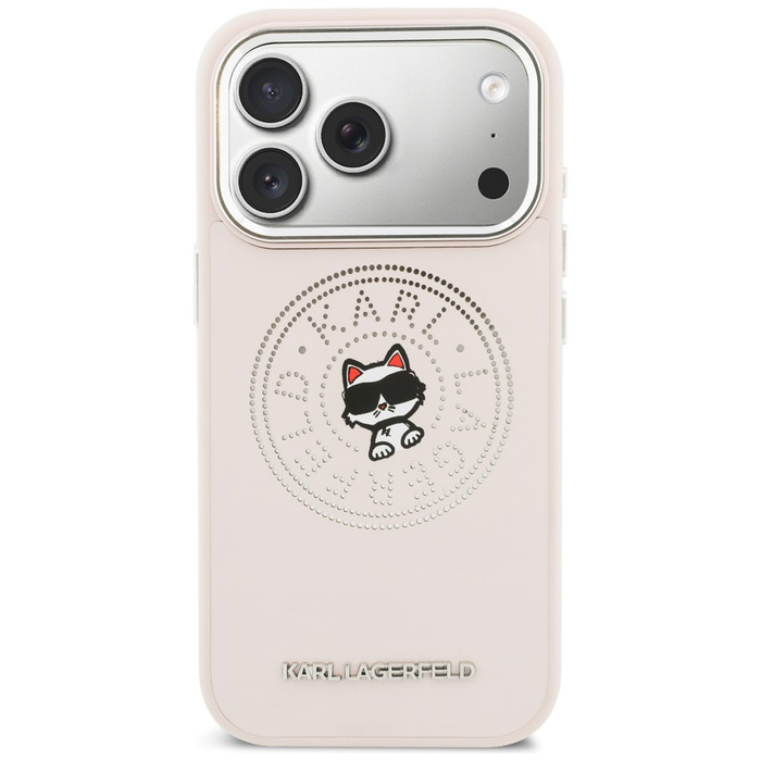 Etui Karl Lagerfeld Point & Choupette    Sketch MagSafe do iPhone 17 Pro Max różowy
