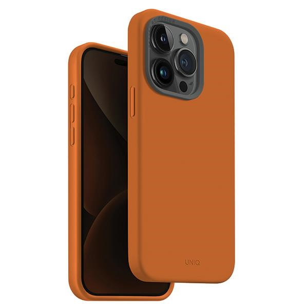 Etui UNIQ etui Lino Hue iPhone 15 Pro 6.1" Magclick Charging pomarańczowy/sunset orange Case