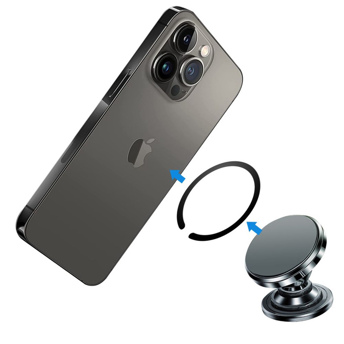 BLASZKA TECH-PROTECT METALPLATE MAGSAFE UNIVERSAL MAGNETIC RING 2-PACK BLACK & SILVER