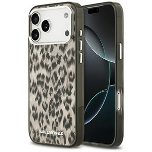 Etui Karl Lagerfeld IML Leopard Pattern  MagSafe do iPhone 17 Pro Max brązowy