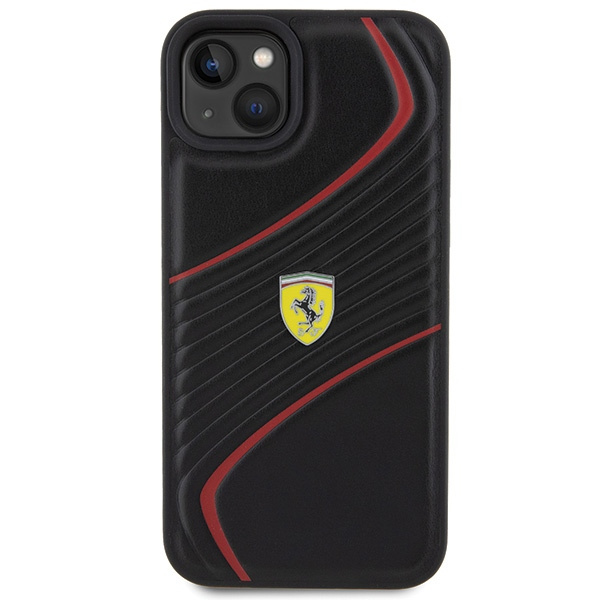 Etui Ferrari FEHCP15MPTWK iPhone 15 Plus 6.7" czarny/black hardcase Twist Metal Logo Case