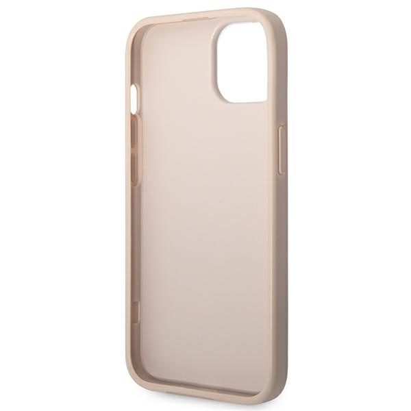 Etui GUESS Apple iPhone 14 Plus 4G Metal Gold Logo Różowy Hardcase