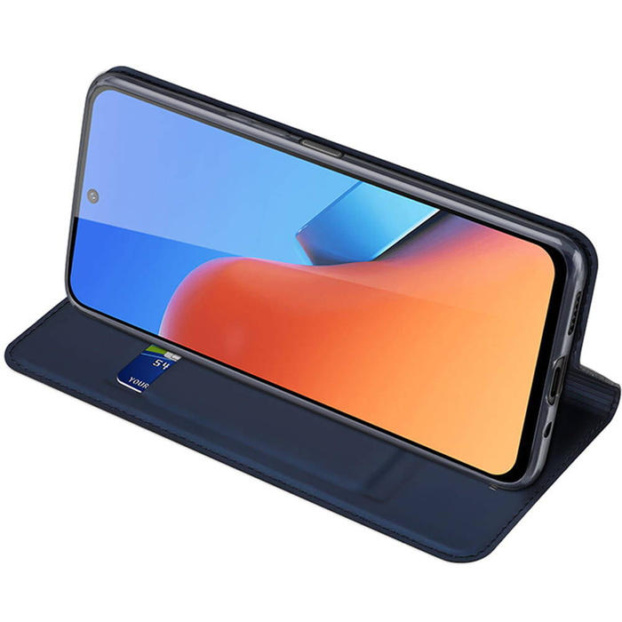 Etui z ekoskóry Dux Ducis Skin Pro do Xiaomi Poco M6 Pro / Redmi 12 / Redmi 12R - niebieskie