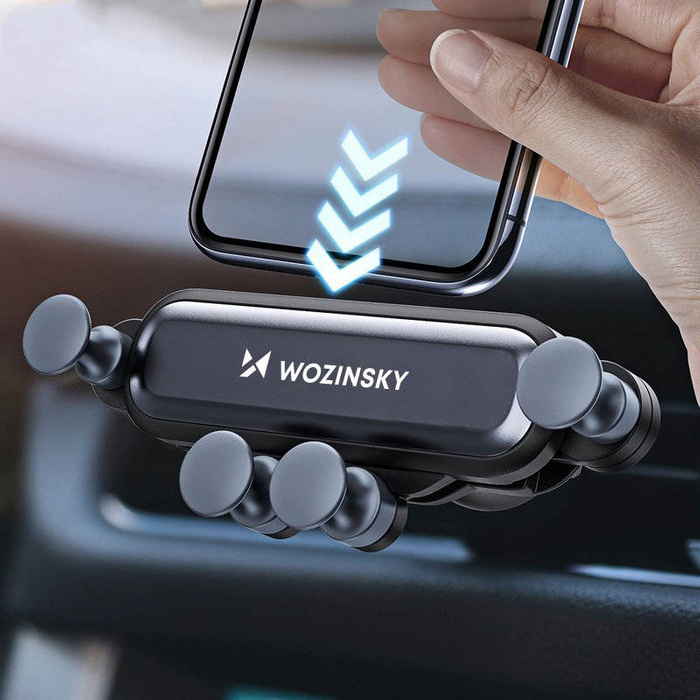 Wozinsky Gravity Car Mount grawitacyjny uchwyt samochodowy na kratkę wentylacyjną nawiew czarny (WCH-05)