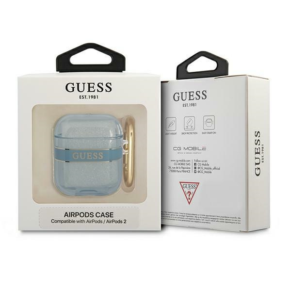 Etui GUESS Apple AirPods Cover Strap Collection Niebieski Case
