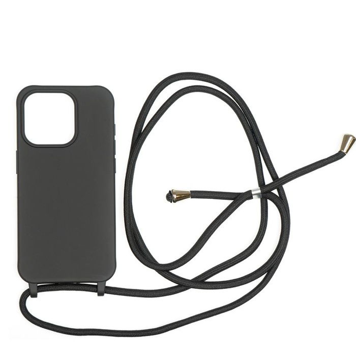 Mobile Origin Lanyard Case, black - iPhone 15 Pro