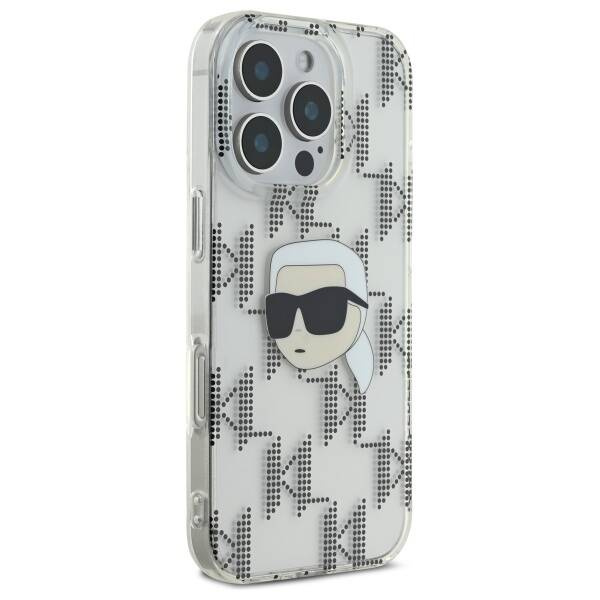 Etui Karl Lagerfeld iPhone 16 Pro Max 6.9" przezroczysty/transparent hardcase IML Karl Head Electroplated