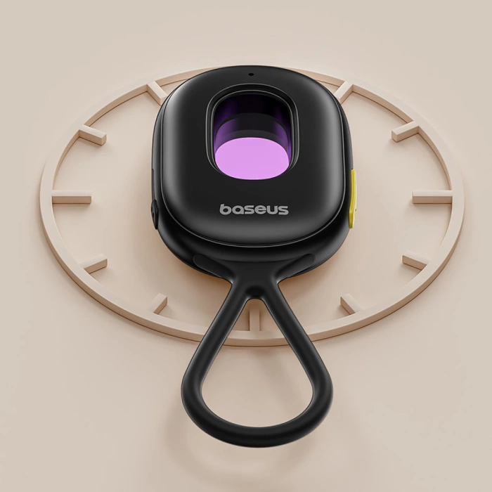 Wykrywacz ukrytych kamer Baseus Heyo Series II z alarmem i mini latarką + kabel Baseus Simple USB-A - USB-C – czarny