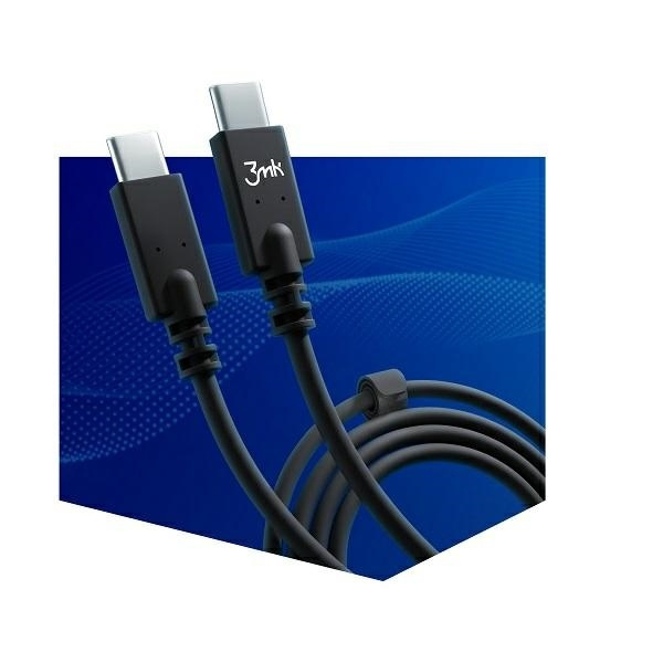 3MK Hyper Cable USB-C/USB-C 4K 60Hz kabel biały 1m 100W