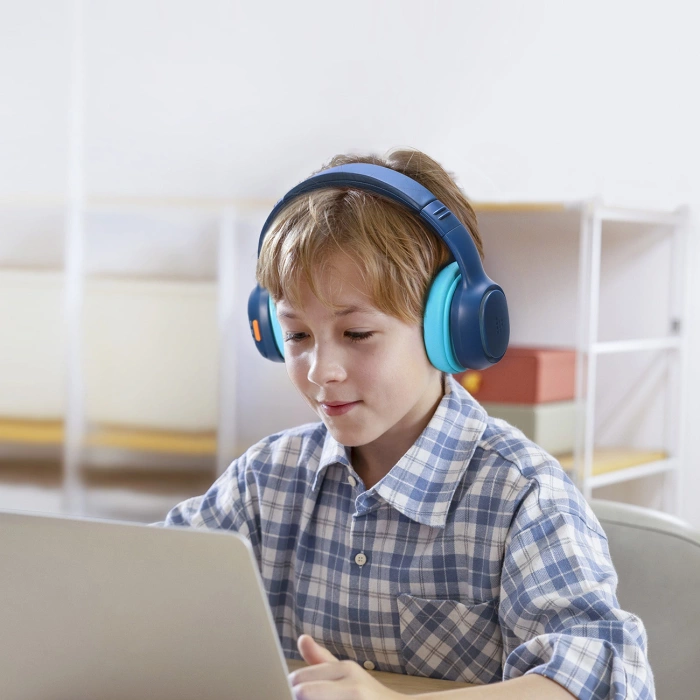 Słuchawki bezprzewodowe Tronsmart KH03 z ANC, dla dzieci, bezpieczne - niebieskie