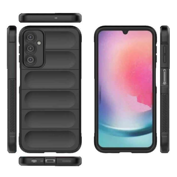 Etui Magic Shield Case etui do Samsung Galaxy A24 4G elastyczny pancerny pokrowiec czarne Case
