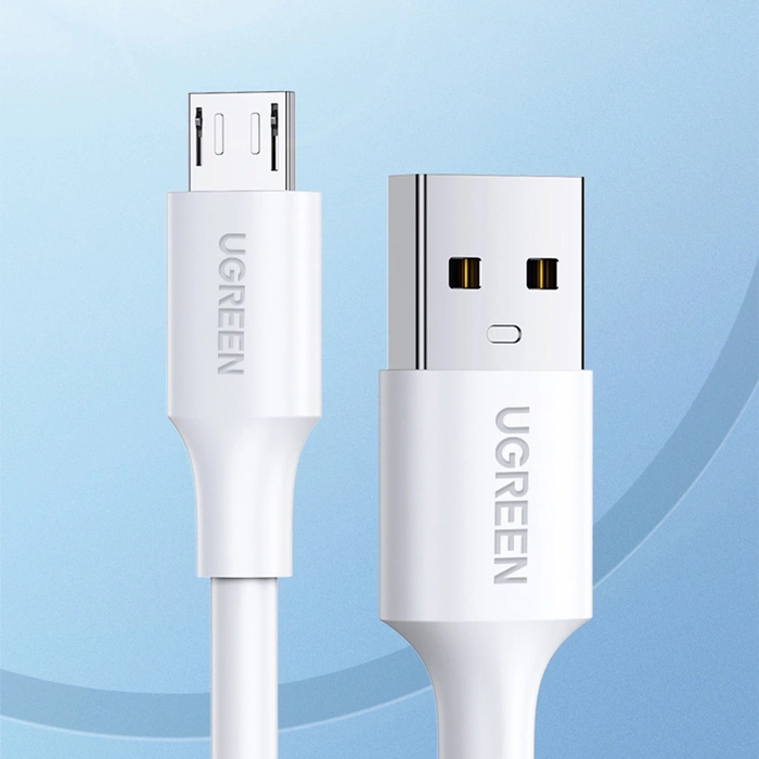 Kabel UGREEN USB-A Micro USB QuickCharge 3.0 2.4A 1.5m Biały
