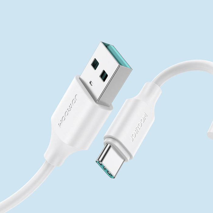Joyroom kabel do ładowania / transmisji danych USB - USB Typ C 3A 1m biały (S-UC027A9)
