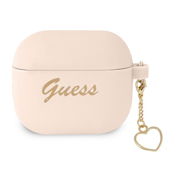 Etui GUESS Apple AirPods 3 Cover Silicone Charm Collection Różowy Case