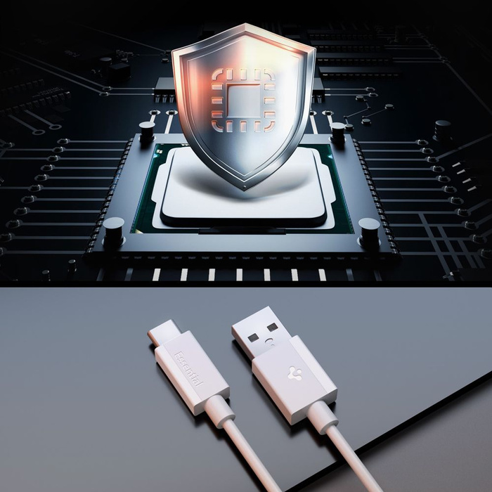 KABEL USB-C SPIGEN EB6010AC ESSENTIAL 60W 100CM BIAŁY