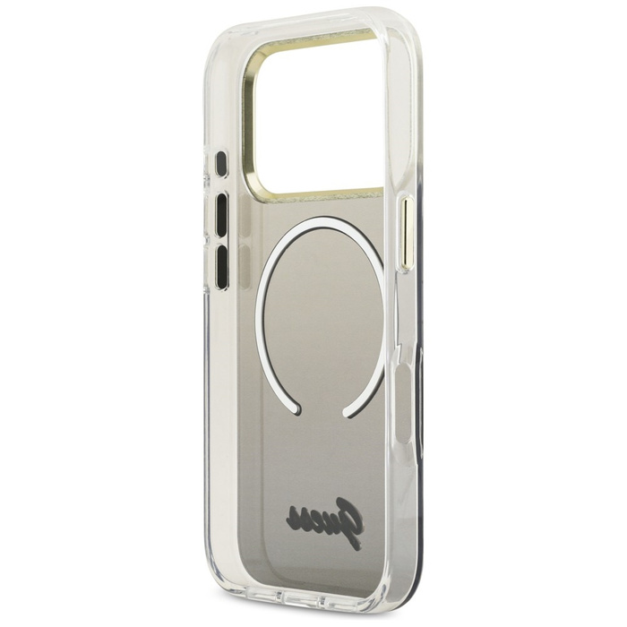 Etui Guess IML Gradient Script Metal     MagSafe do iPhone 17 Pro Max czarny