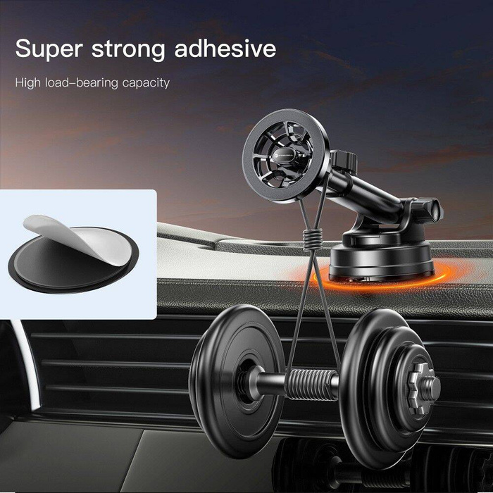 FORCELL F-Grip PrecisionX uchwyt samochodowy do szyby/deski/kratki kompatybilny z MagSafe czarny