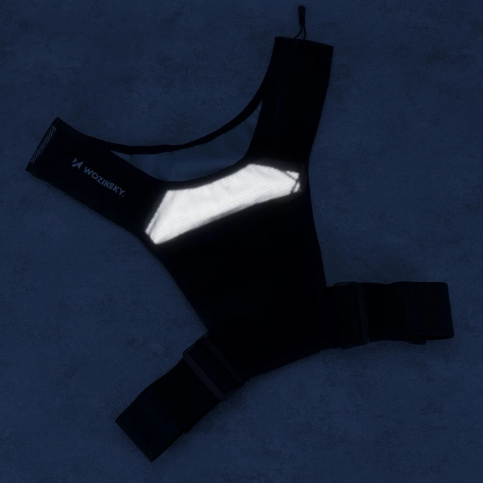 Kamizelka Wozinsky WKDB1 do biegania odblaskowa z kieszeniami - czarna