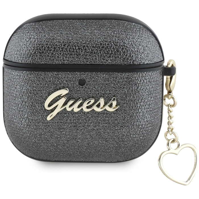 Etui Guess Metallic Script Charm do       AirPods 4 czarny