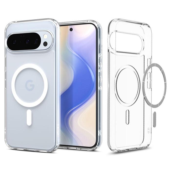 ETUI SPIGEN GOOGLE PIXEL 10 / 10 PRO ULTRA HYBRID MAG MAGSAFE CLEAR/WHITE