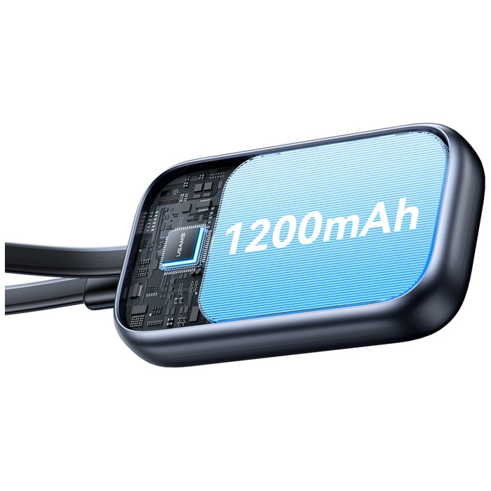 Ładowarka indukcyjna 2w1 Usams CD245 do  Apple Watch z powerbankiem 1200mAh + kabel USB-C titanium