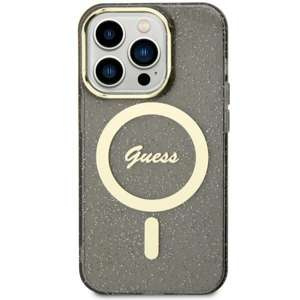 Etui Guess GUHMN61HCMCGK iPhone 11 / Xr 6.1" czarny/black hardcase Glitter Gold MagSafe Case