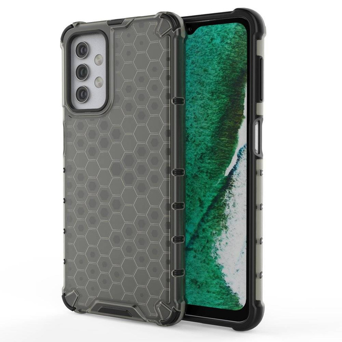 Honeycomb etui pancerny pokrowiec z żelową ramką Samsung Galaxy A32 5G czarny