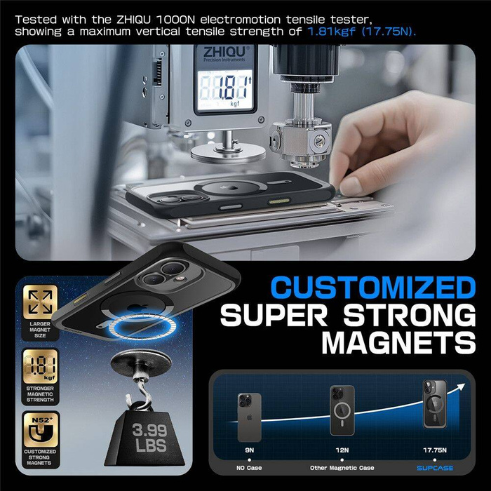 ETUI SUPCASE UB MAG MAGSAFE IPHONE 16 BLACK