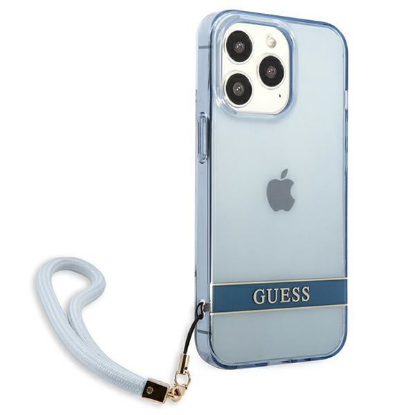 Etui GUESS Apple iPhone 13 13 Pro Translucent Stap Niebieski Hardcase