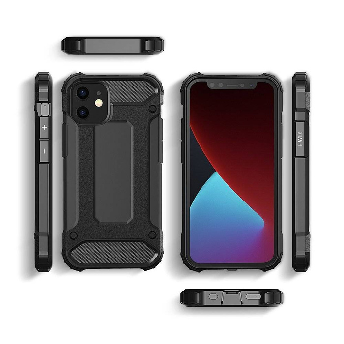 Hybrid Armor pancerne hybrydowe etui pokrowiec iPhone 12 Pro Max czarny