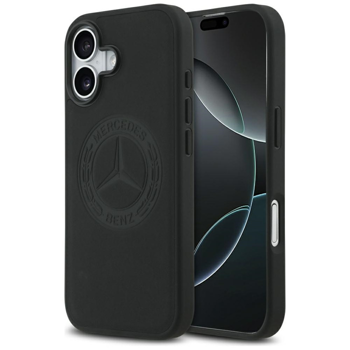 Etui Mercedes Leather Vintage Logo       MagSafe do iPhone 17 czarny