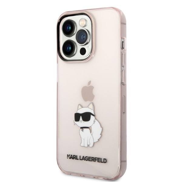 Etui KARL LAGERFELD Apple iPhone 14 Pro Ikonik Choupette Różowy Hardcase