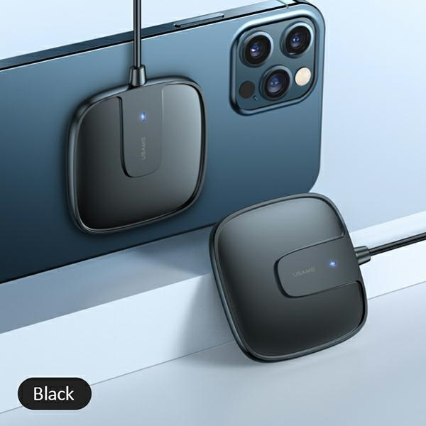 Ładowarka Indukcyjna USAMS Apple iPhone 12 Magnetic W1 15W Extra-thin US-CD159 CD159DZ01 Czarny