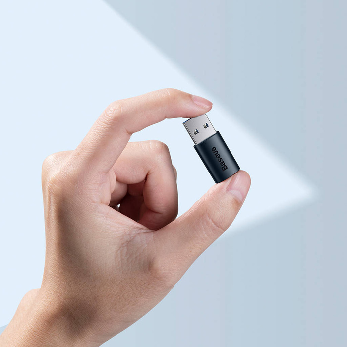 Baseus Ingenuity Series Mini adapter USB 3.1 OTG do USB Typ C niebieski (ZJJQ000103)