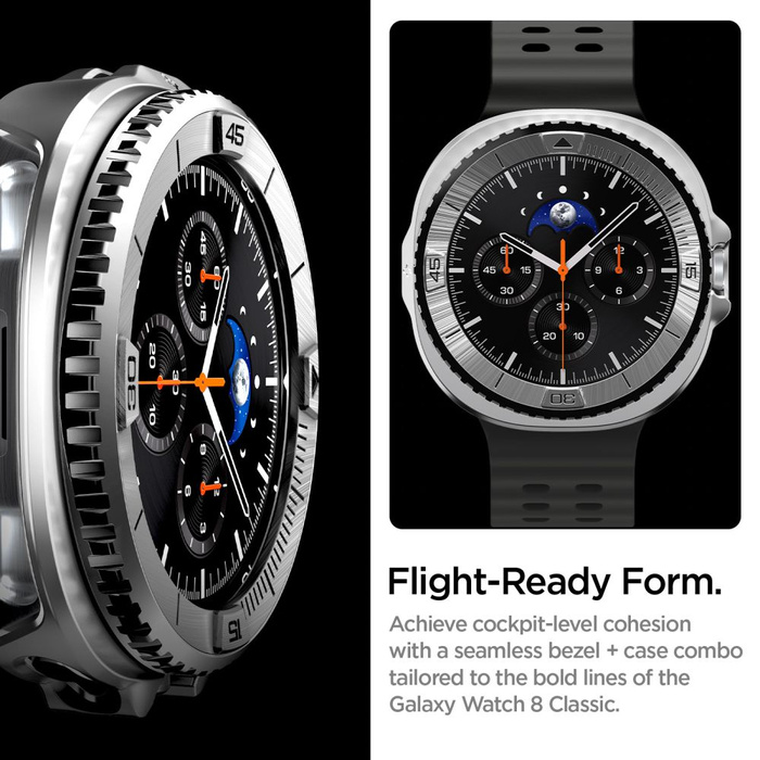 SPIGEN BEZEL TUNE PRO PILOT SAMSUNG GALAXY WATCH 8 CLASSIC (46 MM) SILVER