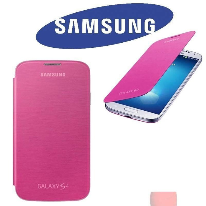 Futerał SAMSUNG Galaxy S4 SIV I9500 I9505 Pokrowiec Flip Etui EF-FI950BGESTA Pink Różowy