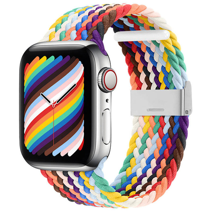 Strap Fabric opaska do Watch 7 / 6 / SE / 5 / 4 / 3 / 2 (41mm / 40mm / 38mm) pleciony materiałowy pasek bransoletka do zegarka wzór 2