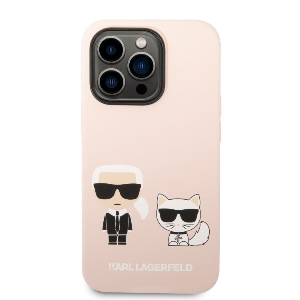 Etui KARL LAGERFELD Apple iPhone 14 Pro Max Silicone Karl & Choupette Magsafe Jasnoróżowy Hardcase